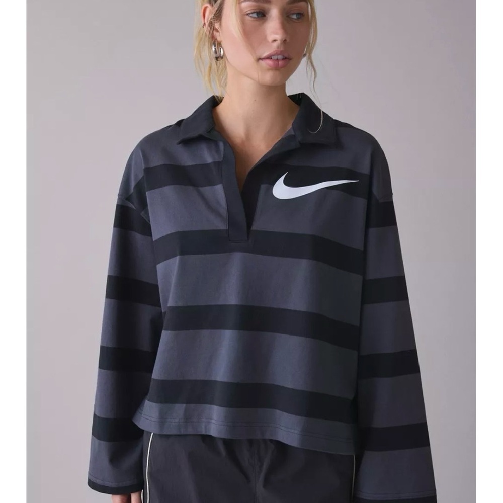 Nike Oversized Striped Rugby Shirt